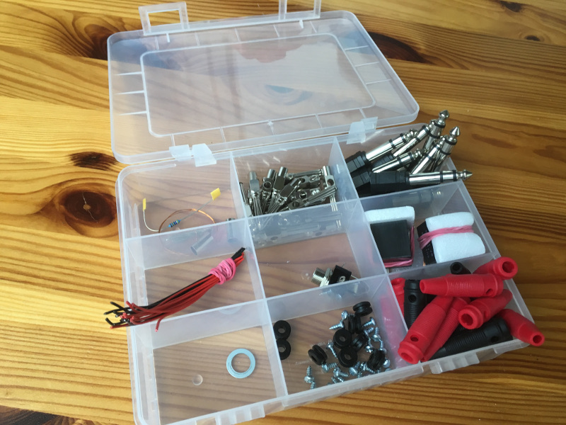 Einzelteile für den Adapter